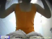 A Japanese girl is seen from the front and behind while pooping. About 3 minutes.
